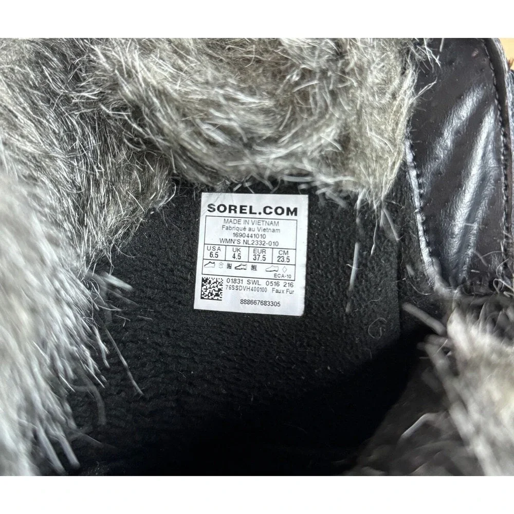 Sorel Boots Womens 6.5 Black Tofino II Faux Fur Lined‎ Waterproof Snow Outdoors